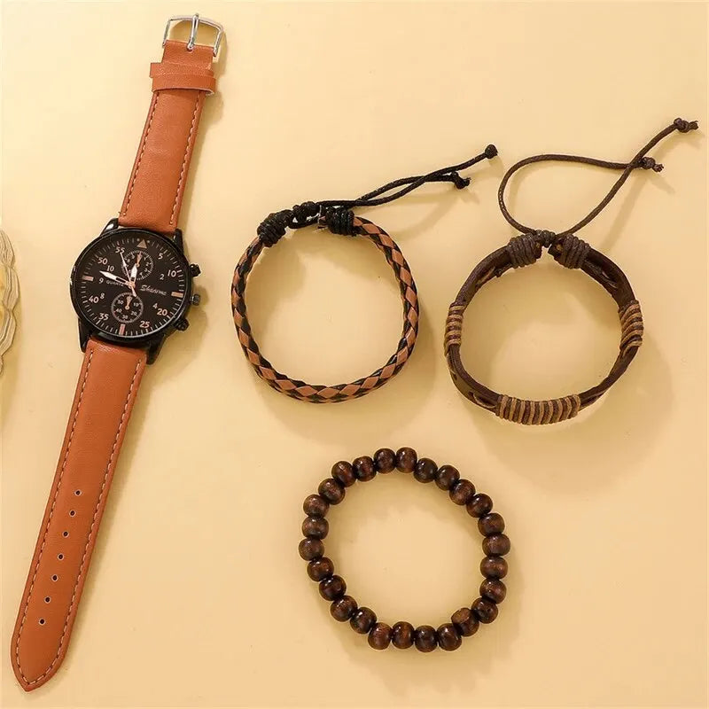 GR  brown Watch set